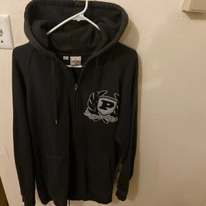 Black PHAT FARM Hoodie Full Zip SIZE XXL - Picture 1 of 8