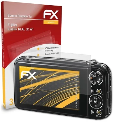 atFoliX 3x Film Protection d'écran pour Fujifilm FinePix REAL 3D W1 mat&antichoc - Photo 1/4