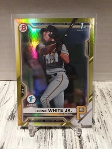 2021 Bowman 1st Edition Lonnie White Jr Yellow Foil Refractor 74/75 ROOKIE RC SP - Picture 1 of 2