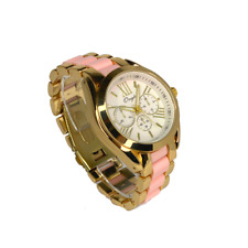 New Pink Wrist Watch for Woman Ladies Onyk Gold Tone Luxury Gifts