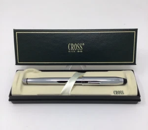 Cross Century 2000 Chrome Fountain Pen FP 18K Gold Plated NIB 426-1M Made In USA - Picture 1 of 9
