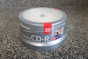 Neu versiegelt Memorex druckbare CD-R 30er-Pack 52 x 700 MB 80 min Musikspindel Daten - Bild 1 von 8