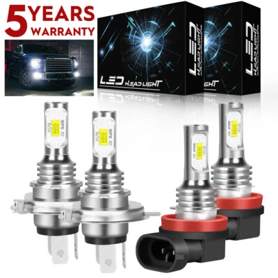 Combo de faros LED altos/bajos + faros antiniebla para Toyota Highlander 2008 2009 2010 Foto 1 de 4