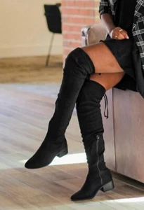 JustFab "Hannah" Over-The-Knee Flat Boots- NEW IN BOX!! Size 8 - Picture 1 of 8