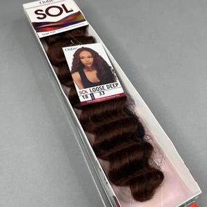 18” SOL Loose Deep #33 Auburn SOL Synthetic Blend Mixed Hair Extension - Picture 1 of 5