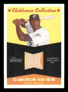 2009 Topps Heritage Clubhouse Relic CM Cameron Maybin Marlins Bat c - Picture 1 of 2
