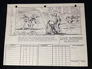Star Wars Retorno del Jedi Storyboards utilería de película George Lucas ewoks ROTJ X1 - Imagen 1 de 4