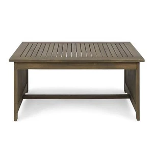 Christopher Knight Home Grace Outdoor Acacia Wood Coffee Table Gray Finish - Picture 1 of 5