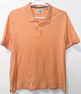 Original Penguin Shirt Adult XXL Orange Peach Short Sleeve Polo Mens - Picture 1 of 4