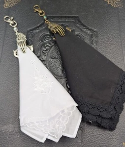 Skeleton Hand Handkerchief Clip Chatelaine Accessories With Or Without... - Picture 1 of 17
