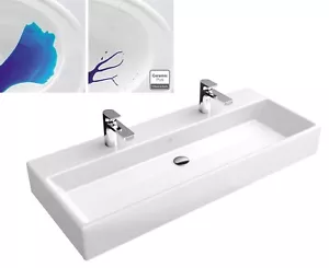 Villeroy&Boch Doppel Waschtisch 100 Memento 5133AGR1 CleanPlus weiß geschliffen - Bild 1 von 5