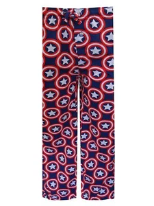 Marvel Mens Captain America Shield Knit Lounge Sleep Pants Pajama Bottoms S - Picture 1 of 1