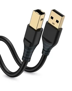 HP Druckerkabel 6ft, Quadratisch USB A auf USB B Kabel für Drucker/Scanner Epson, HP, - Bild 1 von 7