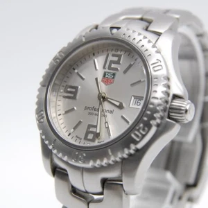 S size 【Near MINT+++】 TAG HEUER Link WT1212 34mm Silver Dial Date QZ Men's Watch - Picture 1 of 11