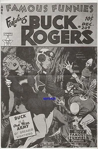 FRANK FRAZETTA ART FAMOUS FUNNIES #209 BUCK ROGERS COVER POSTER PRINT 1970's - Picture 1 of 1