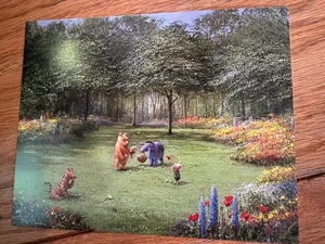 Cartoline vintage Disney L'arte di Disney Winnie The Pooh inutilizzate giardino Poohs - Foto 1 di 3