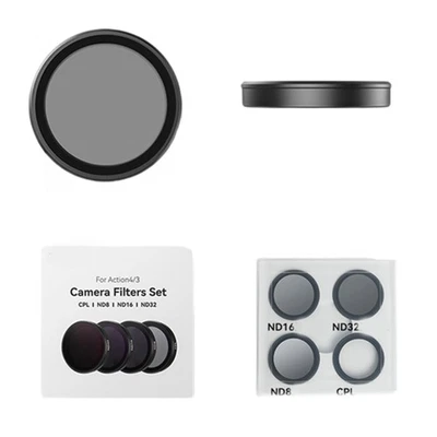 4pcs Filter for Action4/3 Flight Highly Clear Optical Glass ND8/ND16/ND32/CPL - Image 1 of 4