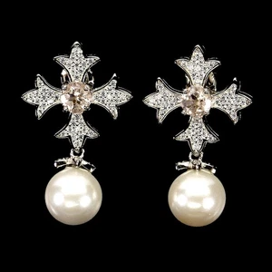 925 Sterling Silver Earrings Round Morganite 5mm Mop Natural Gemstone Jewelry - Picture 1 of 14