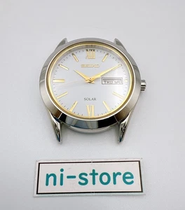 Seiko Solar V158-0BA0 Solar Quartz White Dial Watch Case Only No Band - Rank A - Picture 1 of 9