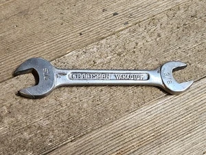 1930s Vintage CRAFTSMAN Underline VANADIUM 3/8" & 7/16" Open End Wrench 1723 C1 - Picture 1 of 8