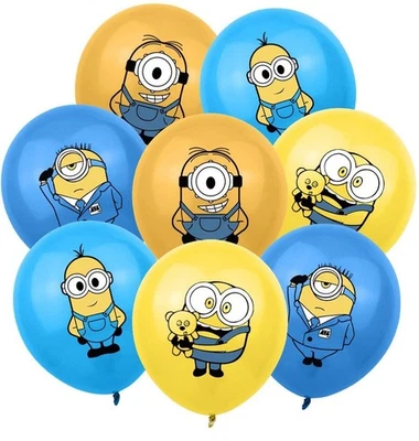 Minion Balloon Birthday Party Despicable Me Cartoon Movie Decoration 12" 16pcs - Image 1 of 4