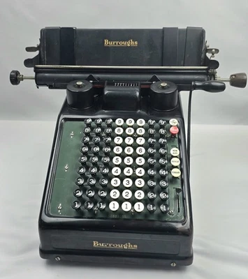 Antique Burroughs Adding Machine Calculator 1920s – Complete, Untested, Rare - Image 1 of 4