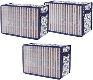 Comic Book Storage Boxes 3 SET! ASANOHA Zipper w/ Transparent Foldable F/S NEW - Picture 1 of 8