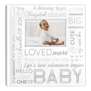 International Designs 4x6 Horizontal 2 Up Baby Photo Album White Book Bound M... - Picture 1 of 3