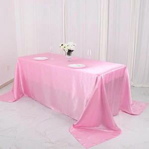 6 pcs 90x132" SATIN Rectangular TABLECLOTHS Wedding Party Catering Decorations - Picture 1 of 205