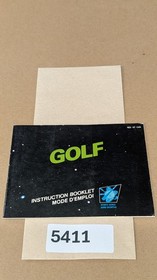 Golf   - Nintendo NES- Manual Only **NO GAME