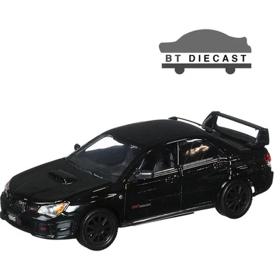 MOTORMAX SUBARU IMPREZA WRX STi 1/24 with BLACK WHEELS BLACK 73330 - Image 1 of 2