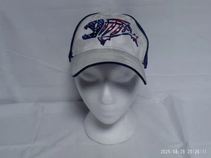 "Pre-Owned" G. Loomis Snapback Trucker Hat Gray Scaled Embroidered Fish Flag - Picture 1 of 7