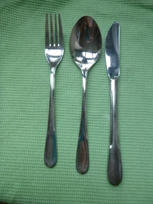 WMF Cromargan Bamberg 3tlg.  Menübesteck Messer Gabel Löffel -mehrere vorhanden - Bild 1 von 3