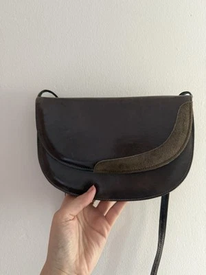 Original 1970’s Unused Vintage Bally Shoulder Bag Chocolate Brown Leather - Image 1 of 4