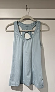 Athleta Tanktop Damen klein hellblau Rückenausschnitt Activewear Yoga Fitnessstudio - Bild 1 von 9
