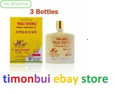 .3 x 24ml Bottles Thai Duong Ginger Medicated Oil Flu&Cold,Muscle Pain Relief
