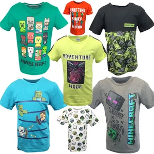 Boys Girls Minecraft T Shirt Top Creeper Gamer Tshirt Age 3 - 14 Years - Picture 1 of 18
