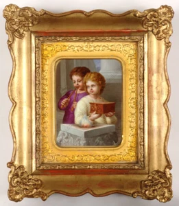 "Detail of Raffael's "The Sacrifice of Lystra"", Vienna porcelain plaque, 1830s - Picture 1 of 10