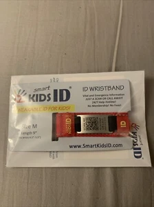 Smart Kids ID Größe M 9" tragbares ID Armband rot QR Leser 2013 - Bild 1 von 2
