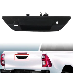 Black Tailgate Door Handle With Camera Key Holes For Toyota Hilux Revo 2015-2018 - Bild 1 von 10