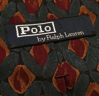 "Corbata de seda 58"" estampado suroeste de EE. UU. Polo años 80 90 de colección de Ralph Lauren para hombre usada en excelente estado" Foto 1 de 3