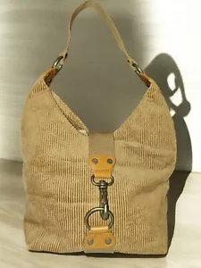 Vintage Y2k Gap Cord Hobo Schultertasche mit geometrischem Futter Clipverschluss - Bild 1 von 16