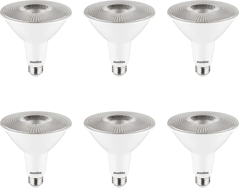 Sunlite PAR38 Long Neck Spotlight Bulb 15W E26 Base 4000K Cool White 6-Pack - Image 1 of 4