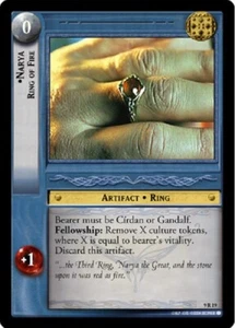 Narya, Anillo de Fuego (9R19) LOTE Descifrador Señor de los Anillos JCC - Imagen 1 de 1