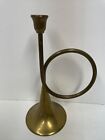 Vintage￼1960s BRASS CHRISTMAS HORN OR Candle 🕯￼￼ 11”LONG -WIDE 4 3/4"￼