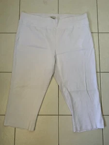 AUTOGRAPH SIZE 20 ELASTIC WAIST STRAIGHT LEG 3/4 CROPPED WHITE CAPRI PANTS - Picture 1 of 2