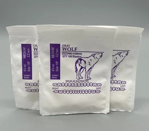 3 Gray Wolf American Kieferorthopädie Taschen Gummibänder Zahnspangen - Bild 1 von 2
