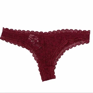 Intimately Free People wine red lace tanga XS new - Picture 1 of 3