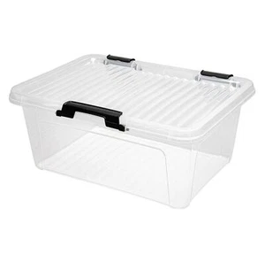 Cajas Bisagras 11L 40x30x17cm Transparente Tapa Almacenamiento Caja Juguetes - Imagen 1 de 7