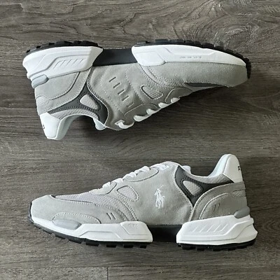 Polo Ralph Lauren Jogger Mens Shoes Soft Grey Suede Size 9-13 - Image 1 of 4